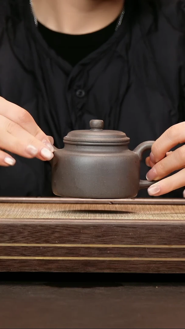 茶杯紫砂青灰 德钟220cc