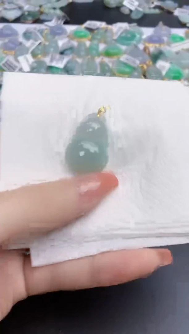 【闪购商品】翡翠颈饰18K金镶嵌天然缅甸翡翠A货