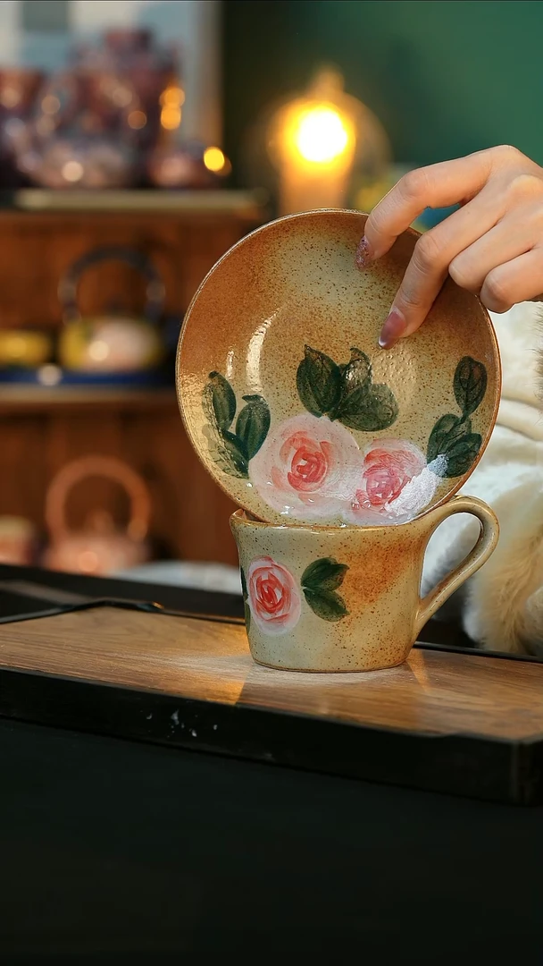 【闪购商品】杯手绘心瓷陶瓷浮力