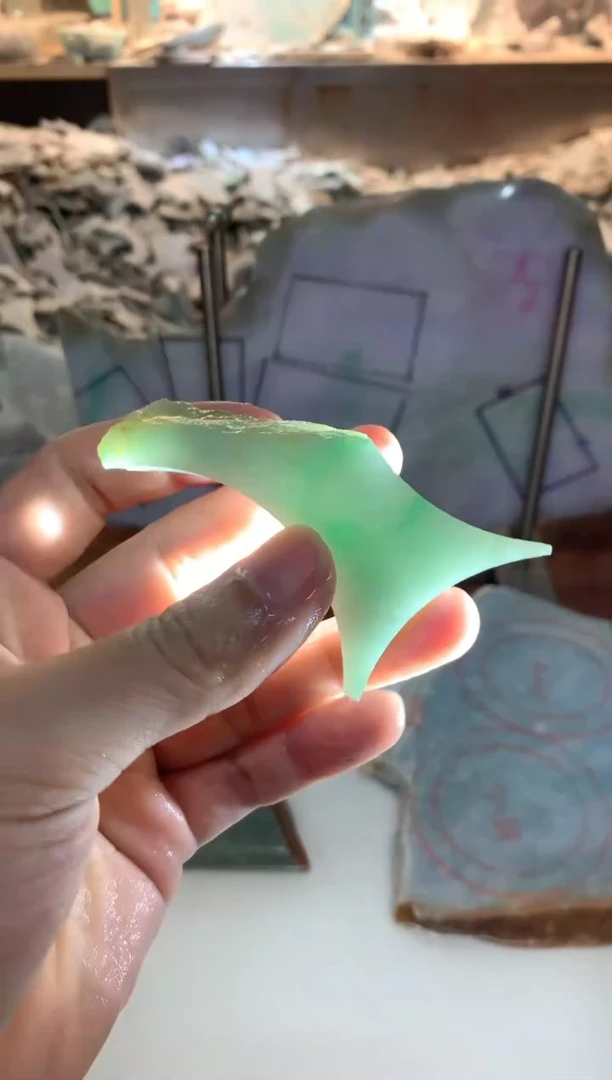 裸石翡翠0朗0翡翠珠宝135