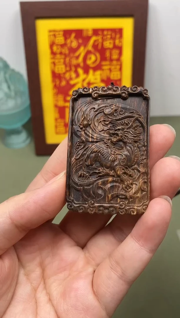 贡木巴布亚贡木雕刻麒麟无事牌脖挂
