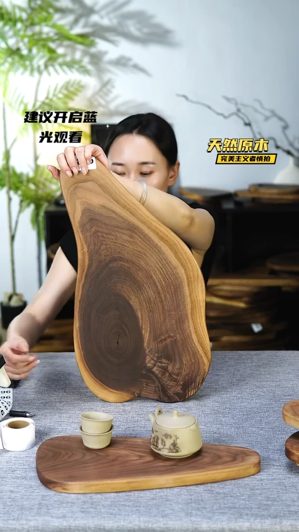 木北美黑胡桃原木.干裂疤结不属于商品质量问题完美主义者慎拍