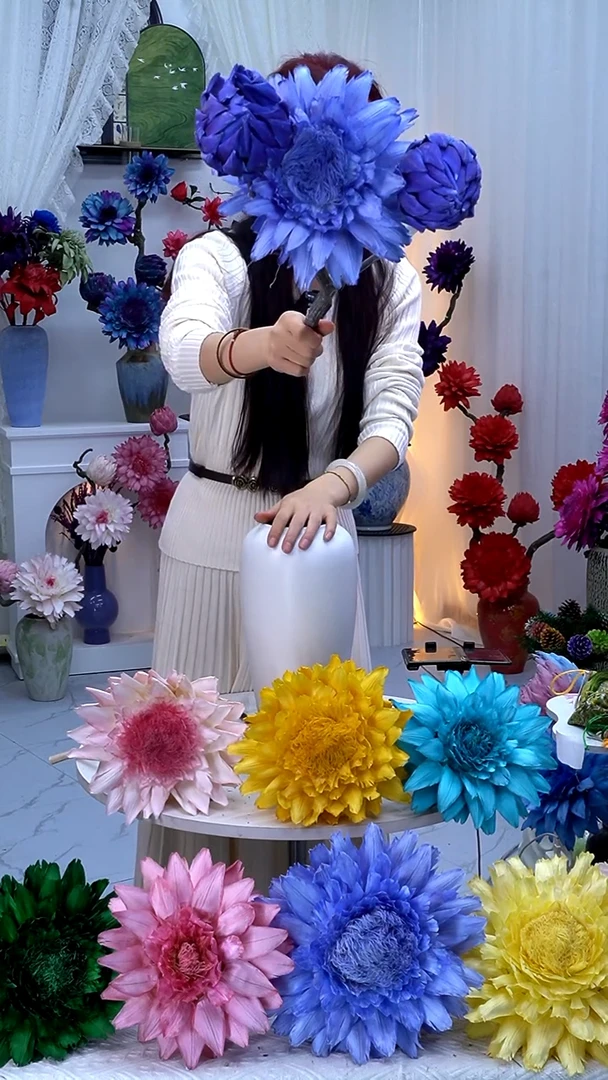 永生洋蓟紫色3头【叶片有伤】9536