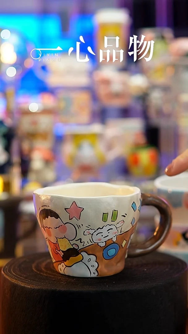 杯子瓷A381景德镇手工手绘杯子摆件