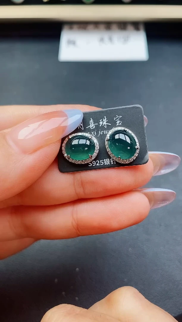 翡翠戒指银S925镶嵌321321