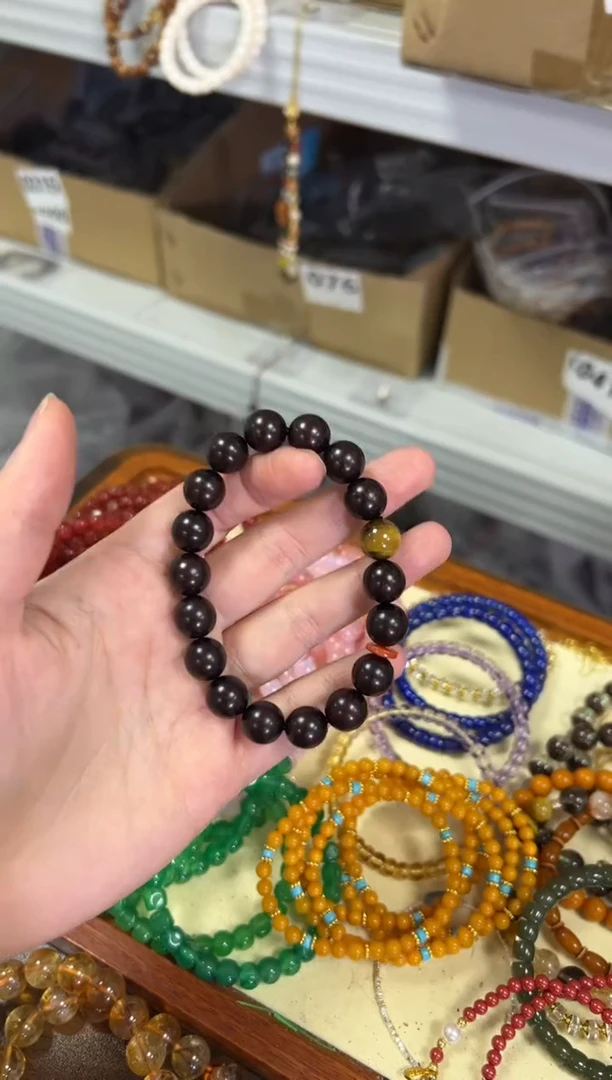 【闪购商品】檀香紫檀（小叶紫檀）手串未镶嵌黄虎眼紫檀木手串[1199]