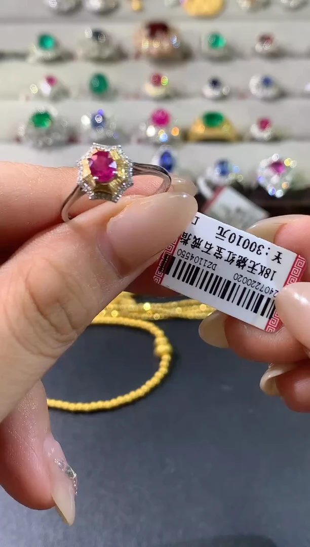 18K金镶嵌戒指|红宝石W468|多样性发货一件3800