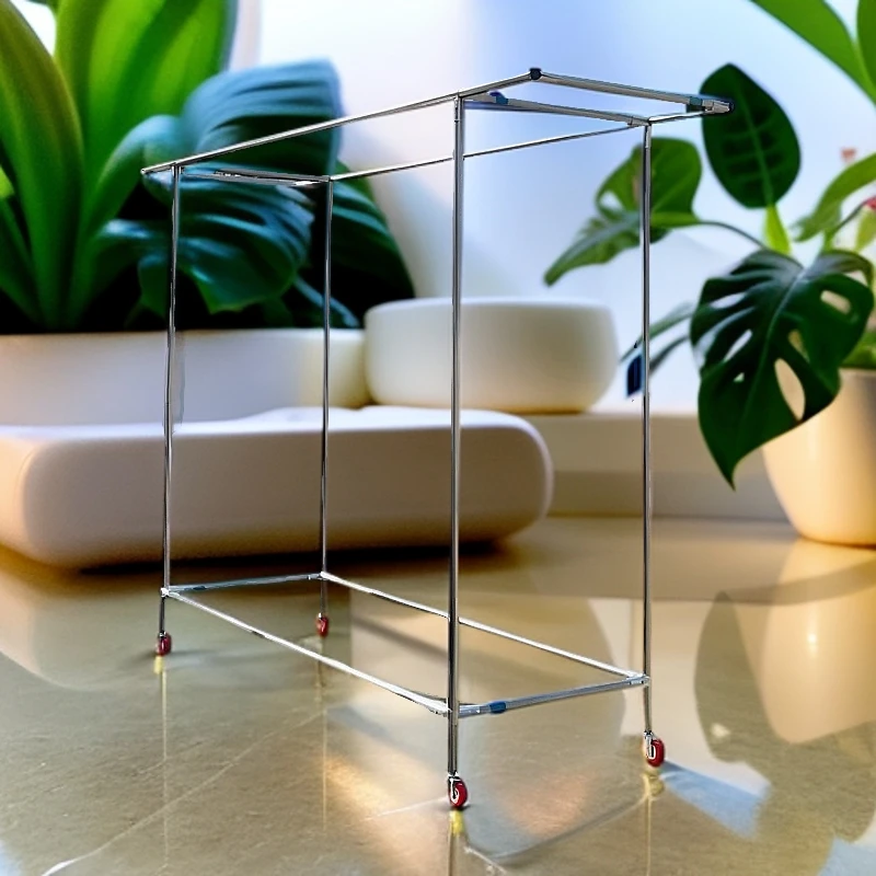 在家已制作客厅酒店创意办公室移动式晾衣架（全套配件）家用落地