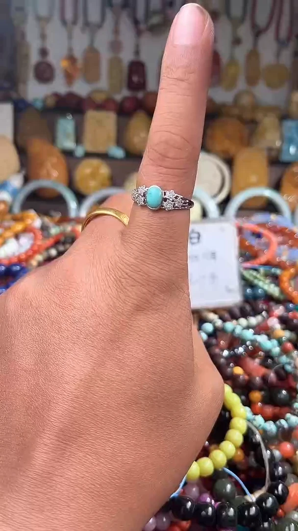 吊坠(不含链)银S925镶嵌翡翠林* 一物一拍 169729