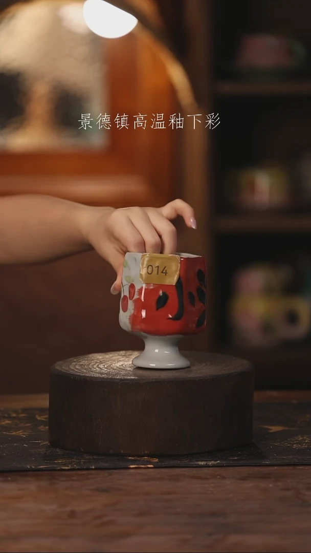 陶瓷景德镇高温釉下手绘陶瓷014