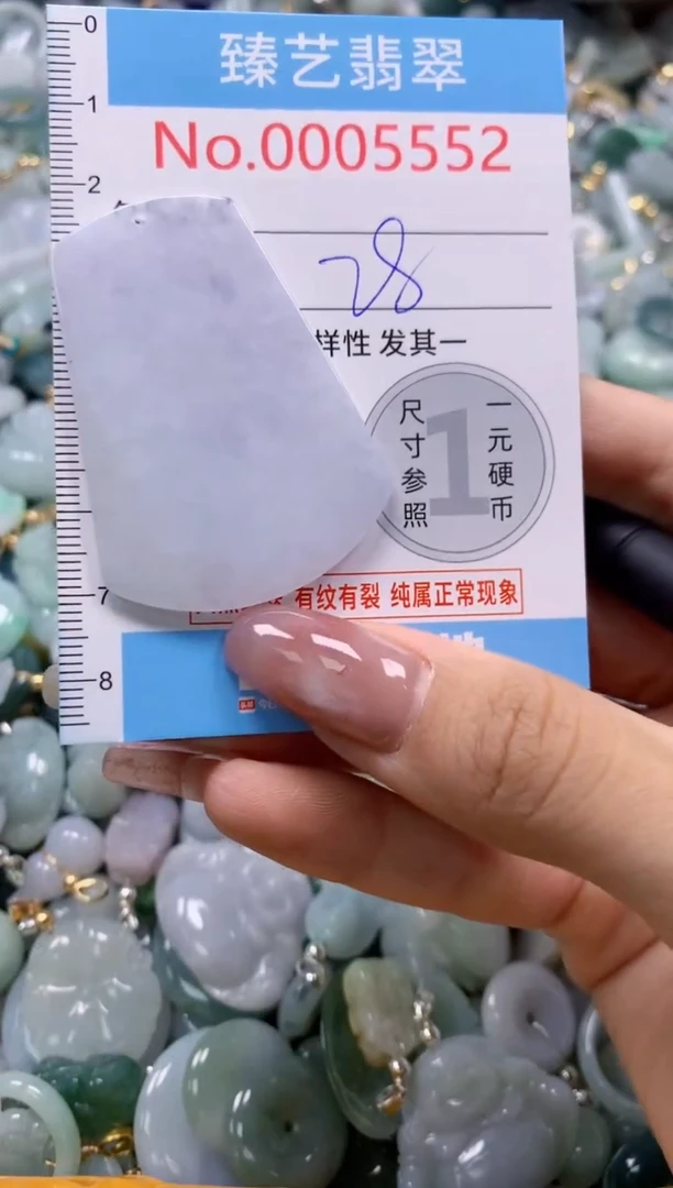 翡翠未镶嵌颈饰含绳0005552