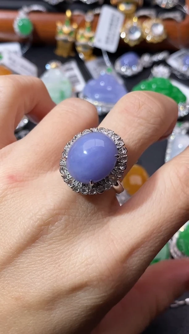 【闪购商品】翡翠戒指18K金镶嵌戒指