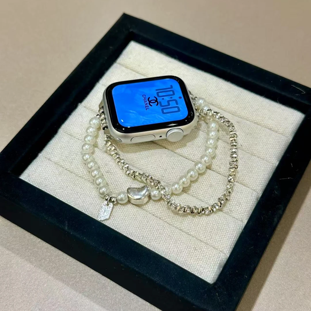 瑞馨宜INS碎银元宝适用iwatch表带S10苹果手表applewatch46MM42MM