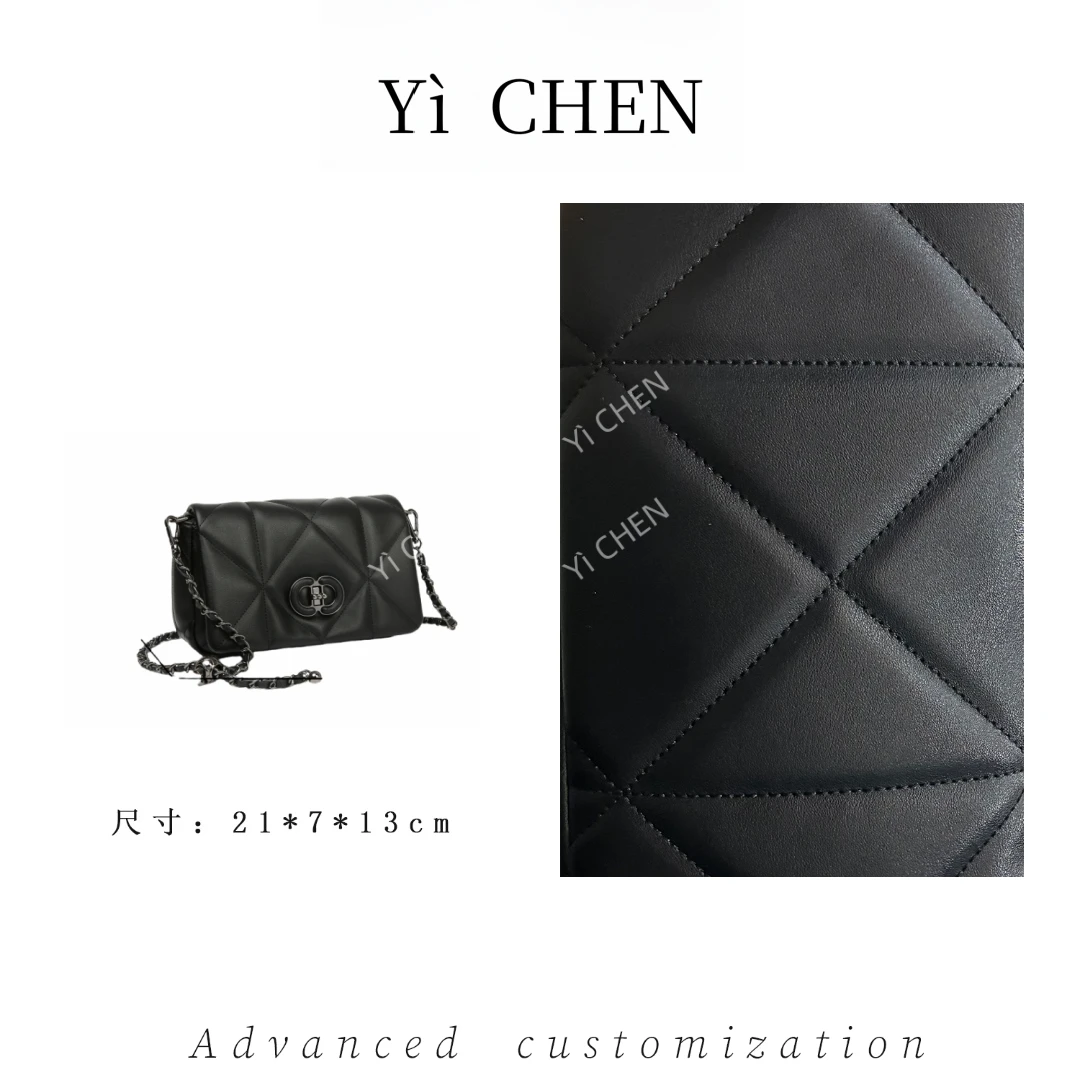 【Yì CHEN】BF-66537-黑色 简约时尚女士新款轻奢单肩斜跨包