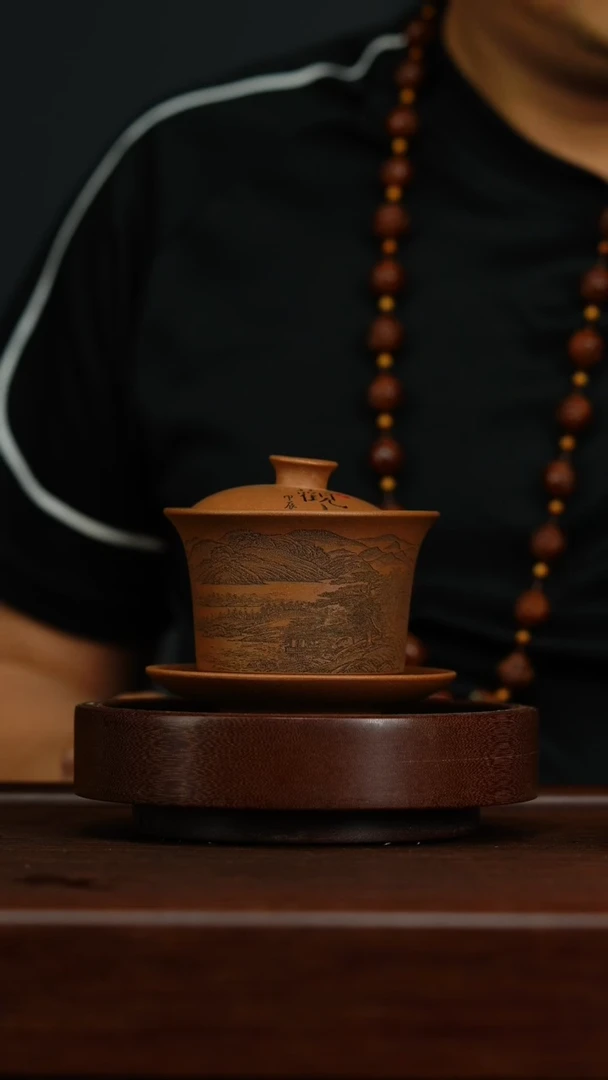 茶壶紫砂A26盖碗{老段泥}