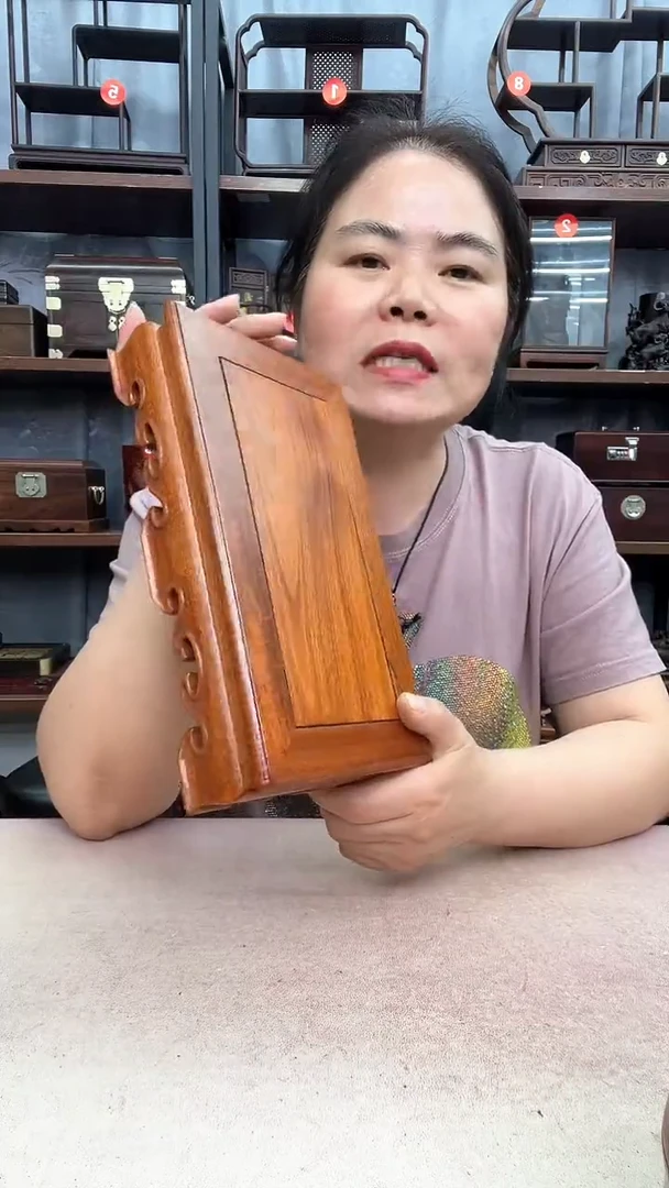 鸡翅木类端景台小李子红木工艺品2358