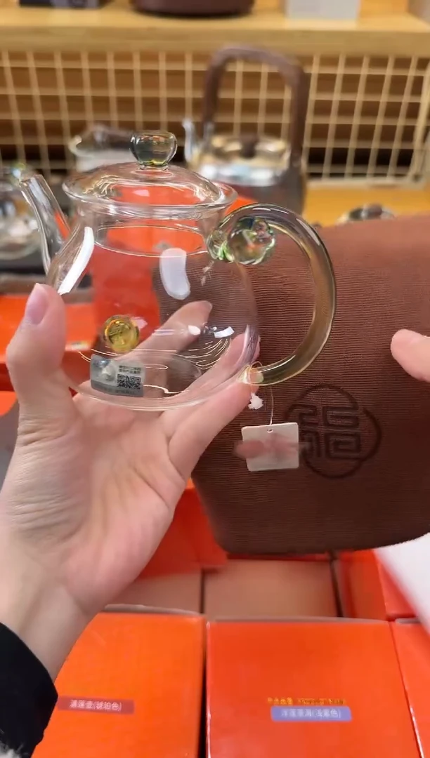 @@禾器晶彩清莲壶迷翠+福字茶巾