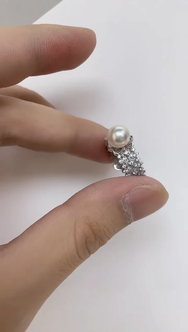 银S925镶嵌海水珍珠戒指