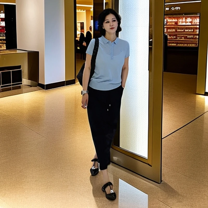 MISS MIN  3572夏款网红洋气炸街女装轻奢简约气质纯色短袖针织衫