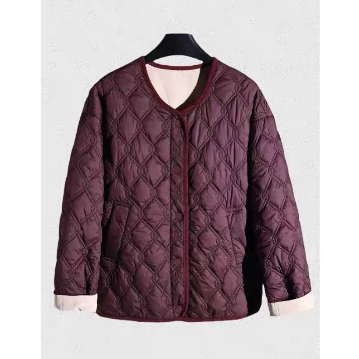 【八宝专属】女装立领极简风外套冬季加厚轻薄棉服8162