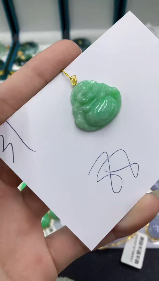 【闪购商品】翡翠颈饰18K金镶嵌翡翠