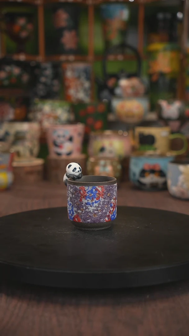 紫砂 手绘釉下彩