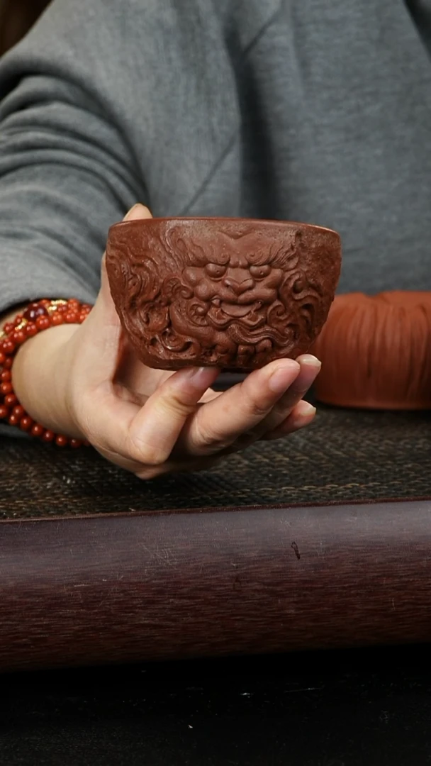 紫砂茶宠魔**生金猊杯子