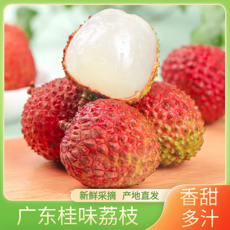 【阿秀推荐】广东高州桂味荔枝 净重4.5斤装（顺丰冷链）【带软枝发货】