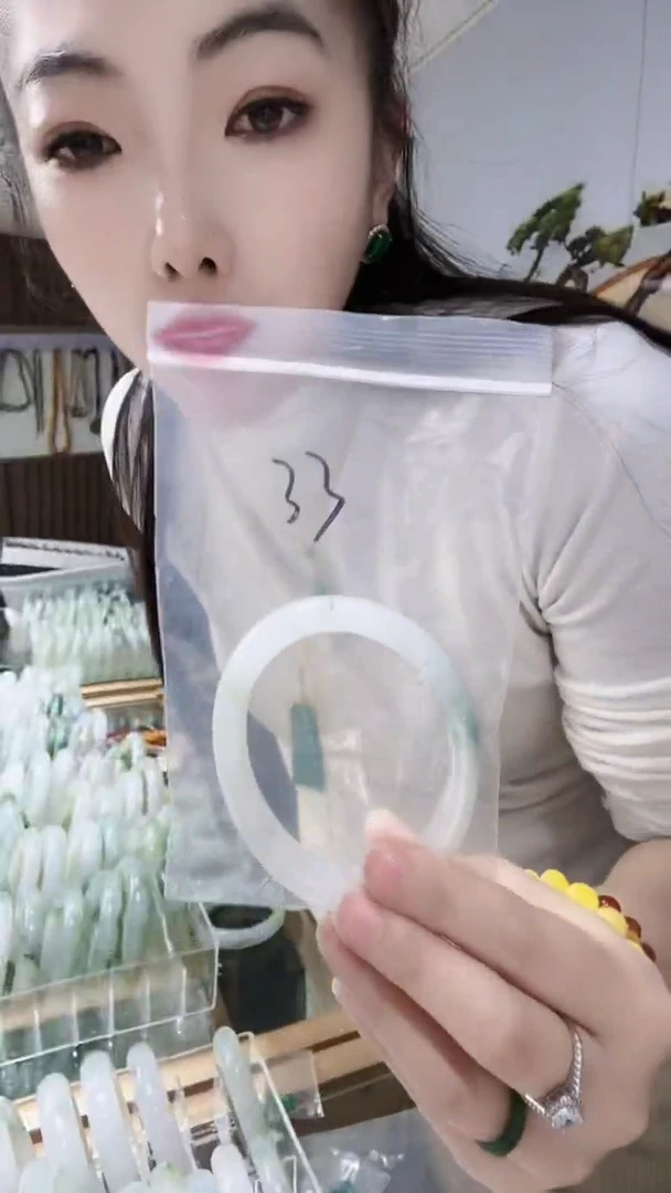 未镶嵌手镯石英质玉天然玉石新疆天山翠手镯59-60 圈口