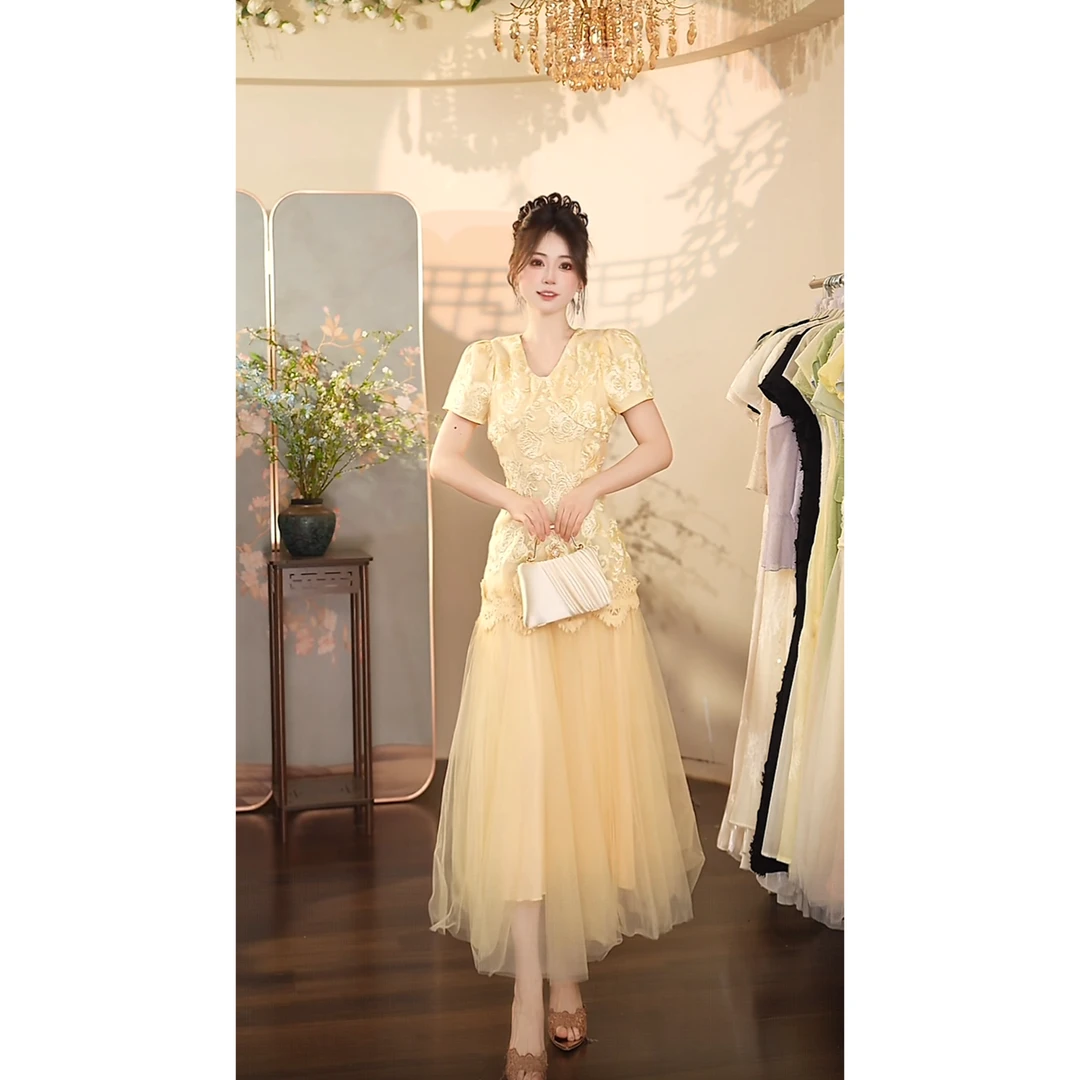 瑞瑞定制-1553（鎏金岁月）连衣裙N1063