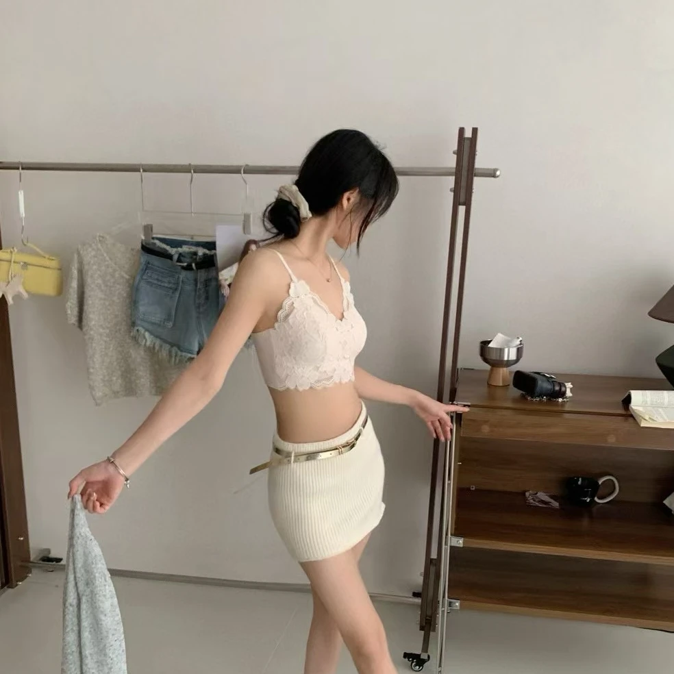 2025 法式蕾丝 一体杯内搭 纯欲性感风