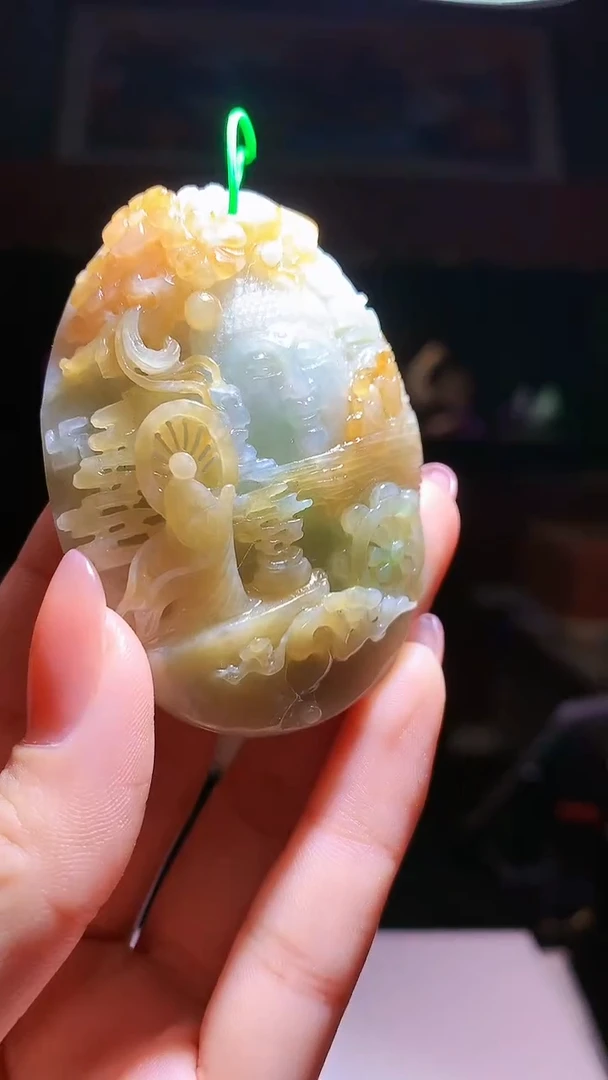 【闪购商品】定制翡翠未镶嵌1034hm-毛货挂件41