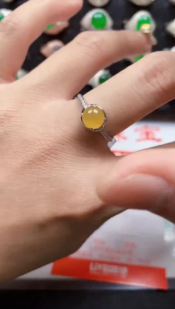 【闪购商品】翡翠戒指银S925镶嵌5821