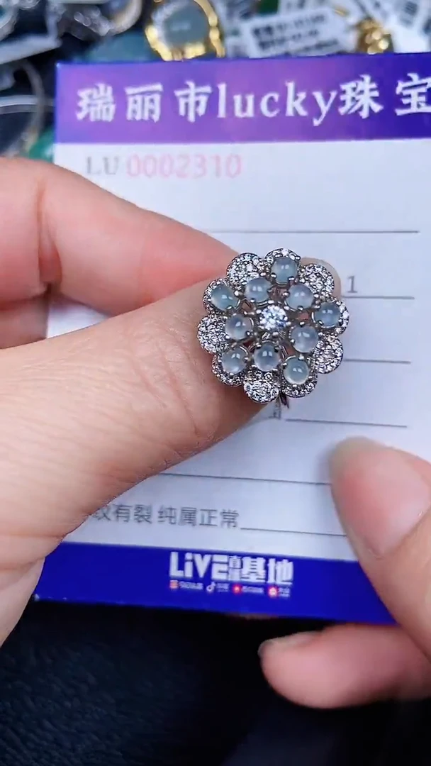 颈饰银S925镶嵌翡翠2301