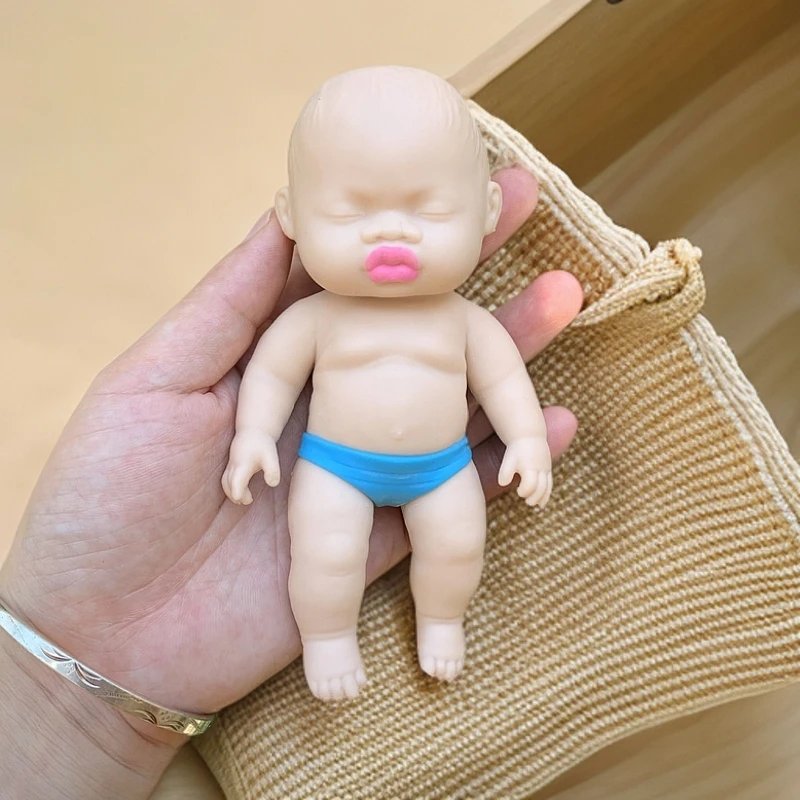 丑娃捏捏乐解压儿童小娃娃跨境热销TPR装沙人偶小黑人DIY丑萌娃娃