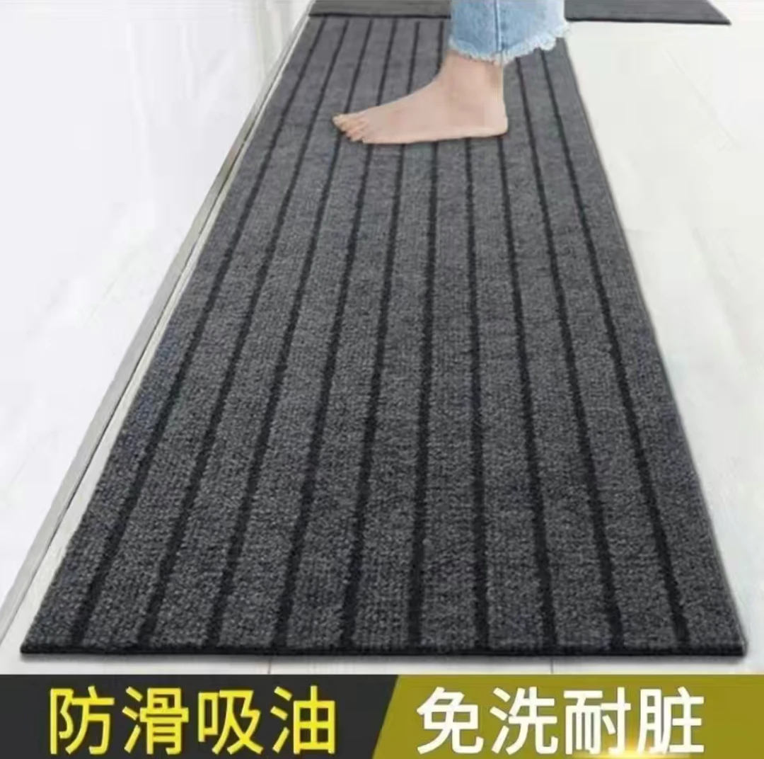 加厚吸水耐脏防滑防油厨房地垫可定制长条速干卫生间门垫