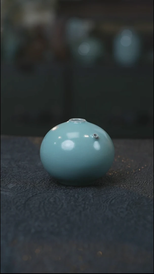 砚滴 汝瓷 （拾汝）（天青）