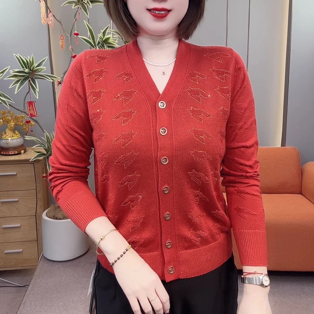 高档轻奢镶钻天丝莱赛尔开衫23279