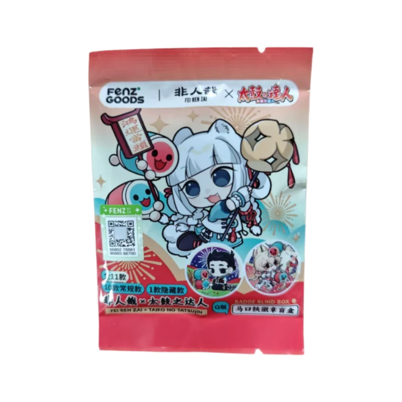 〖大屏拆专属〗非人哉×太鼓之达人联名系列-马口铁徽章盲盒-Q版