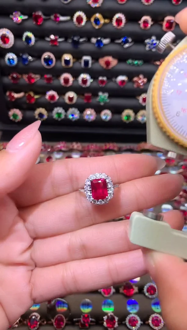 【闪购商品】红宝石戒指银S925镶嵌79