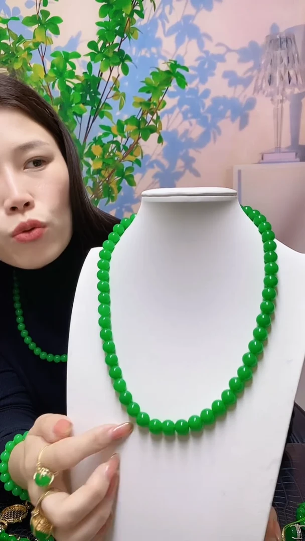 【闪购商品】翡翠项链14K金镶嵌翡翠项链