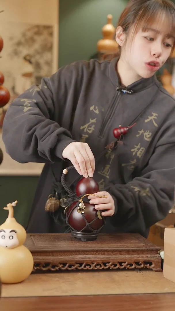 【闪购商品】247号精品天然大漆工艺防渗内胆酒葫芦~