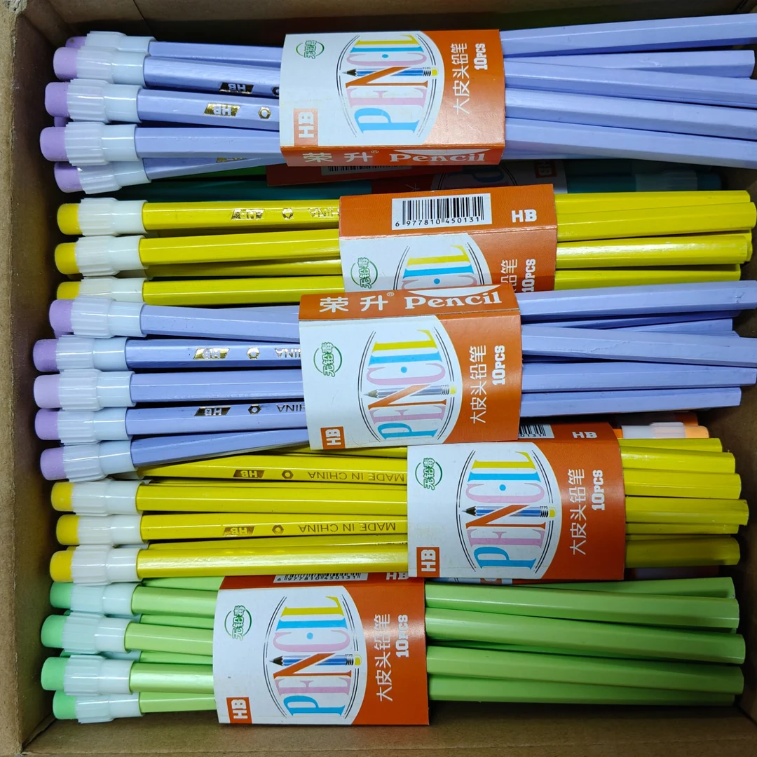 马卡龙笔杆铅笔一箱100支