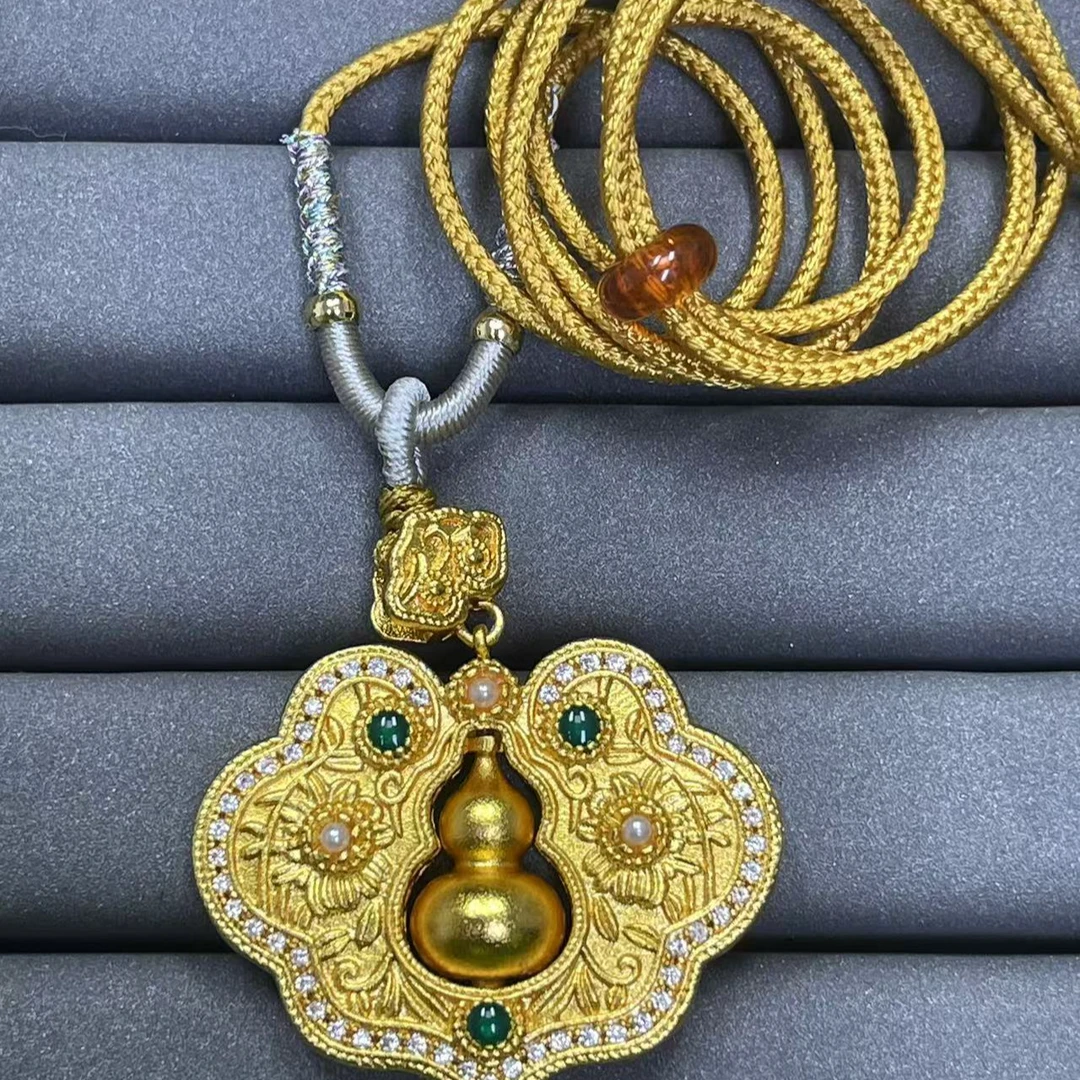 宝阁甄选黄平安葫芦吊坠176