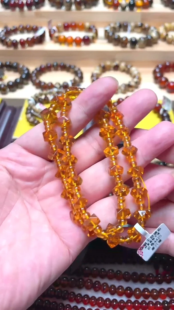 手链琥珀未镶嵌抚顺琥珀