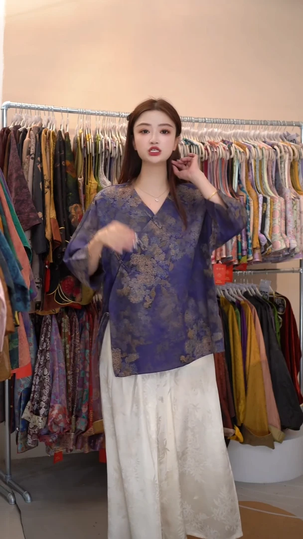 君子纤真丝女装香云纱毛衫