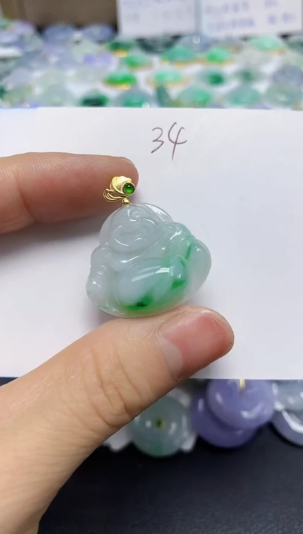 翡翠未镶嵌颈饰天然缅甸翡翠A货