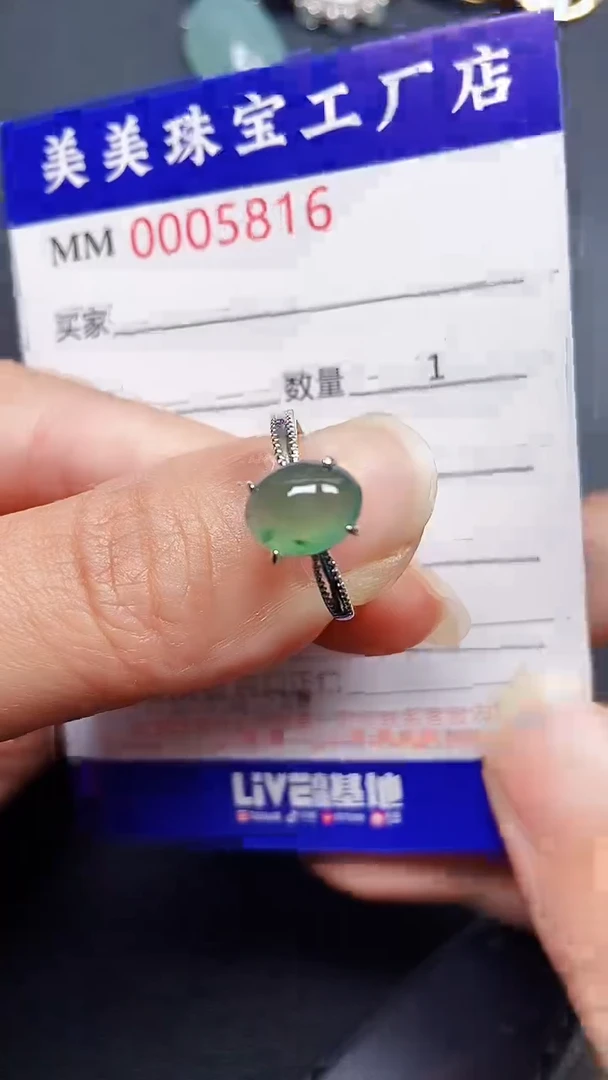 颈饰银S925镶嵌翡翠5816
