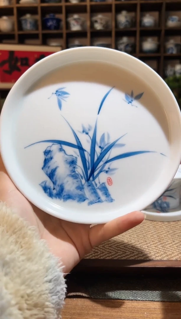 【闪购商品】手绘兰花大壶承