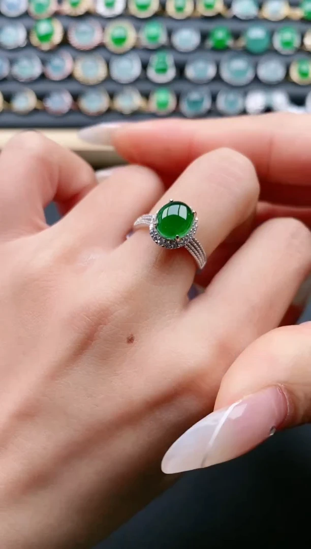 【闪购商品】翡翠戒指银S925镶嵌11111111
